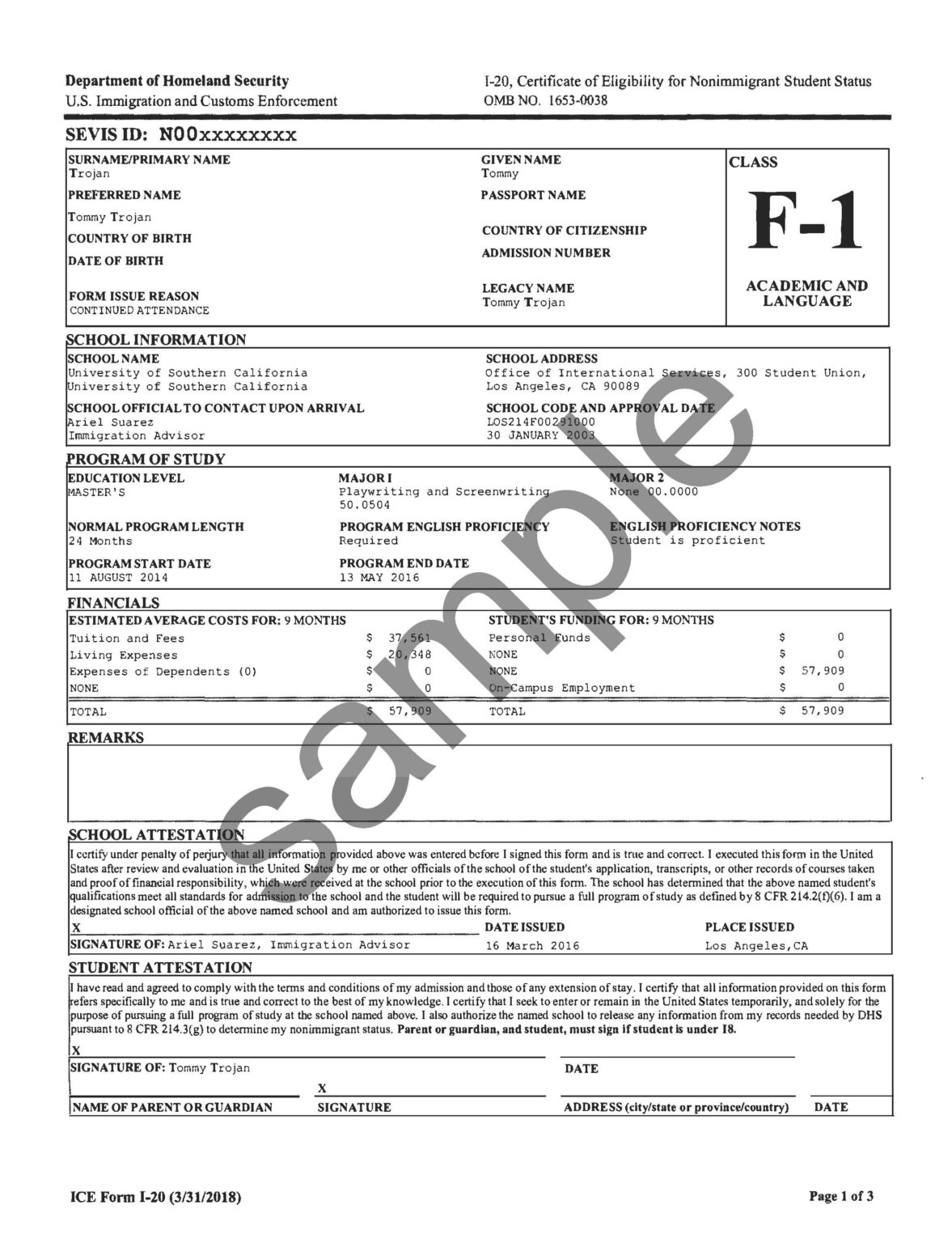 I 20 USA Student Visa I 20 USA Student Visa